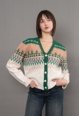 RD Style V-Nk L/S Jaquard Cardigan