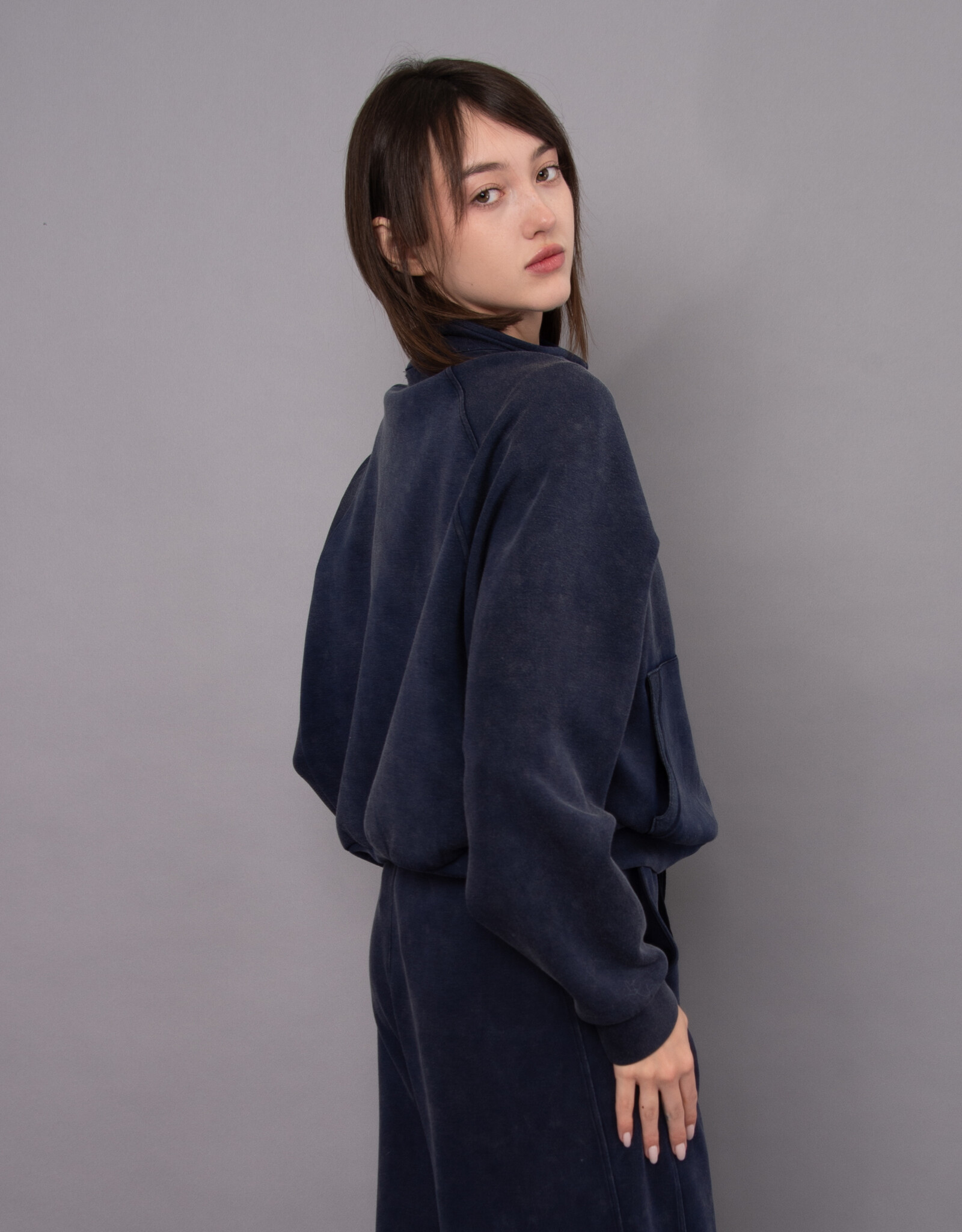 RD Style RD Millie Min Wash Soft Knit LS Mock Nk