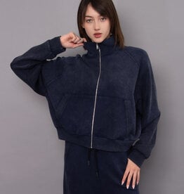 RD Style RD Millie Min Wash Soft Knit LS Mock Nk
