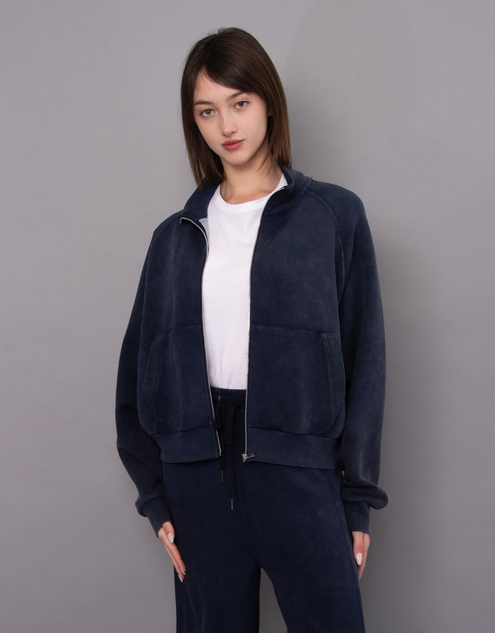 RD Style RD Millie Min Wash Soft Knit LS Mock Nk