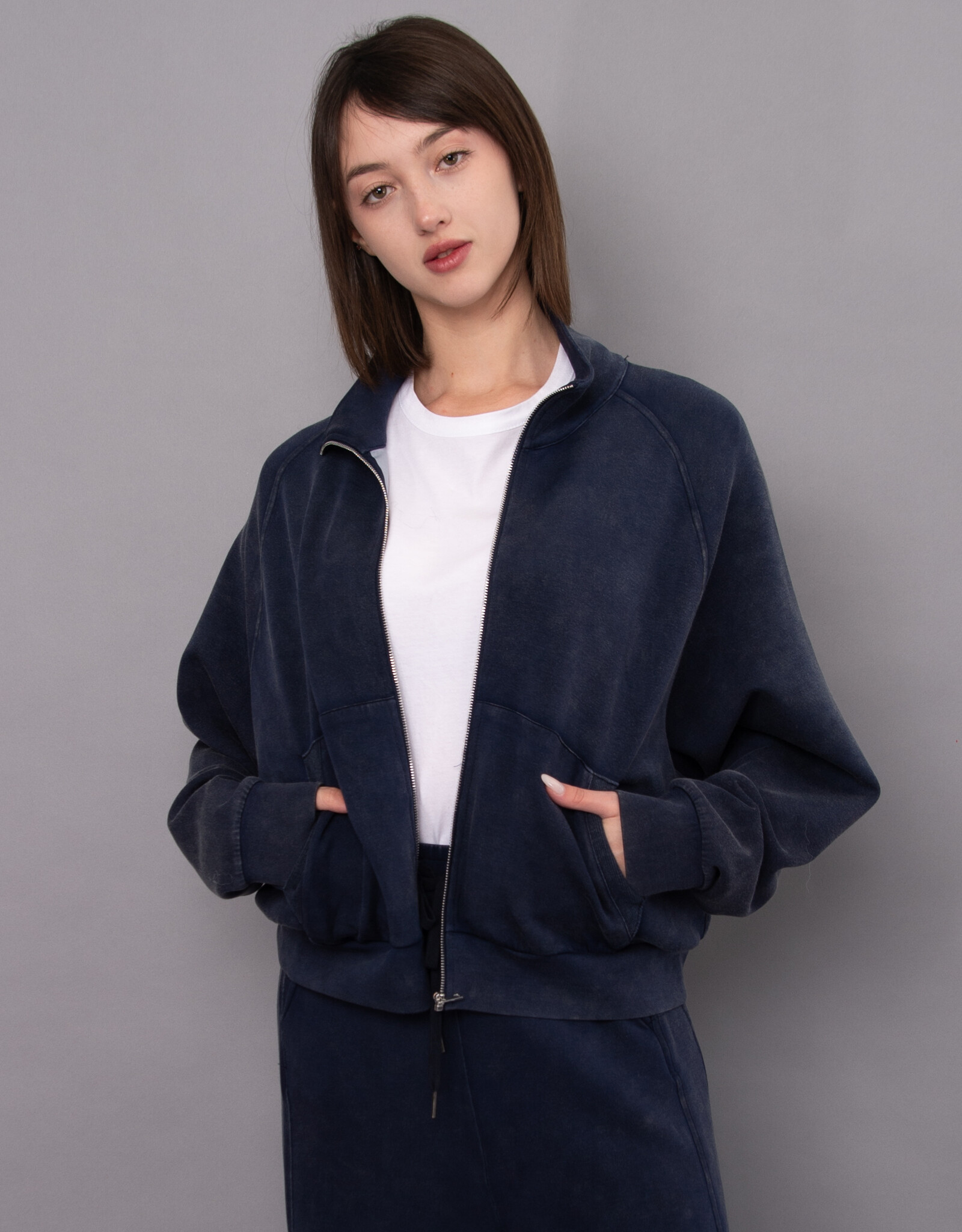 RD Style RD Millie Min Wash Soft Knit LS Mock Nk