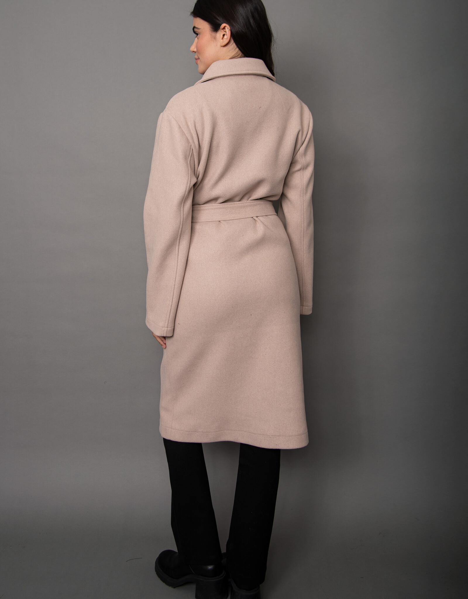 RD Style Havy Notch Collar Wrap Coat