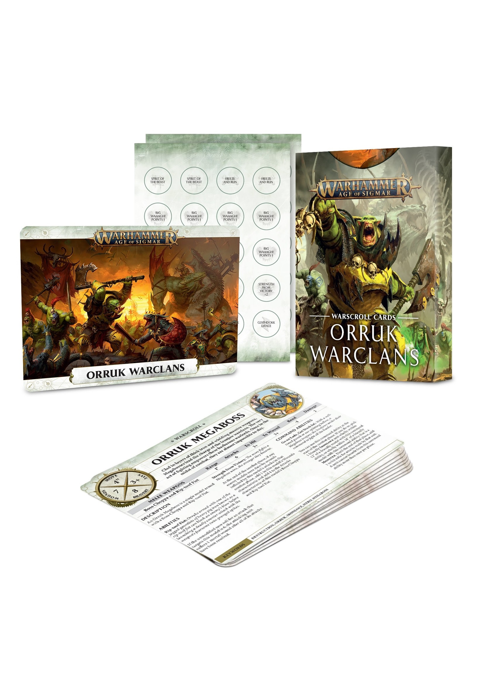 Games Workshop Warscroll Cards Orruk Warclans (previous edition)