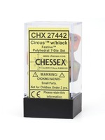 Chessex Festive Poly 7 set: Circus w/ Black