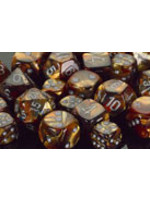 Chessex Lustrous Poly 7 set: Gold w/ Silver