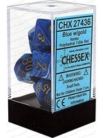 Chessex Vortex Poly 7 set: Blue w/ Gold