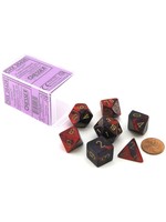 Chessex Gemini Poly 7 set: Purple & Red w/ Gold