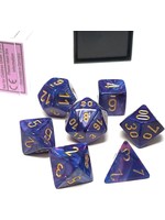 Chessex Lustrous Poly 7 set: Purple w/ Gold