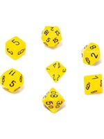 Chessex Opaque Poly 7 set: Yellow w/ Black