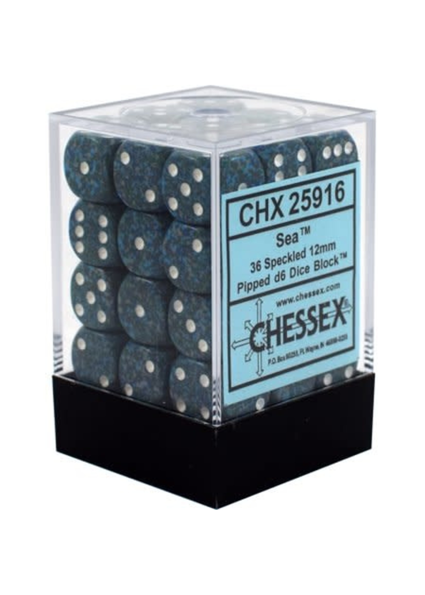 Chessex d6 Cube 12mm Speckled Sea (36)