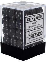 Chessex d6 Cube 12mm Speckled Ninja (36)