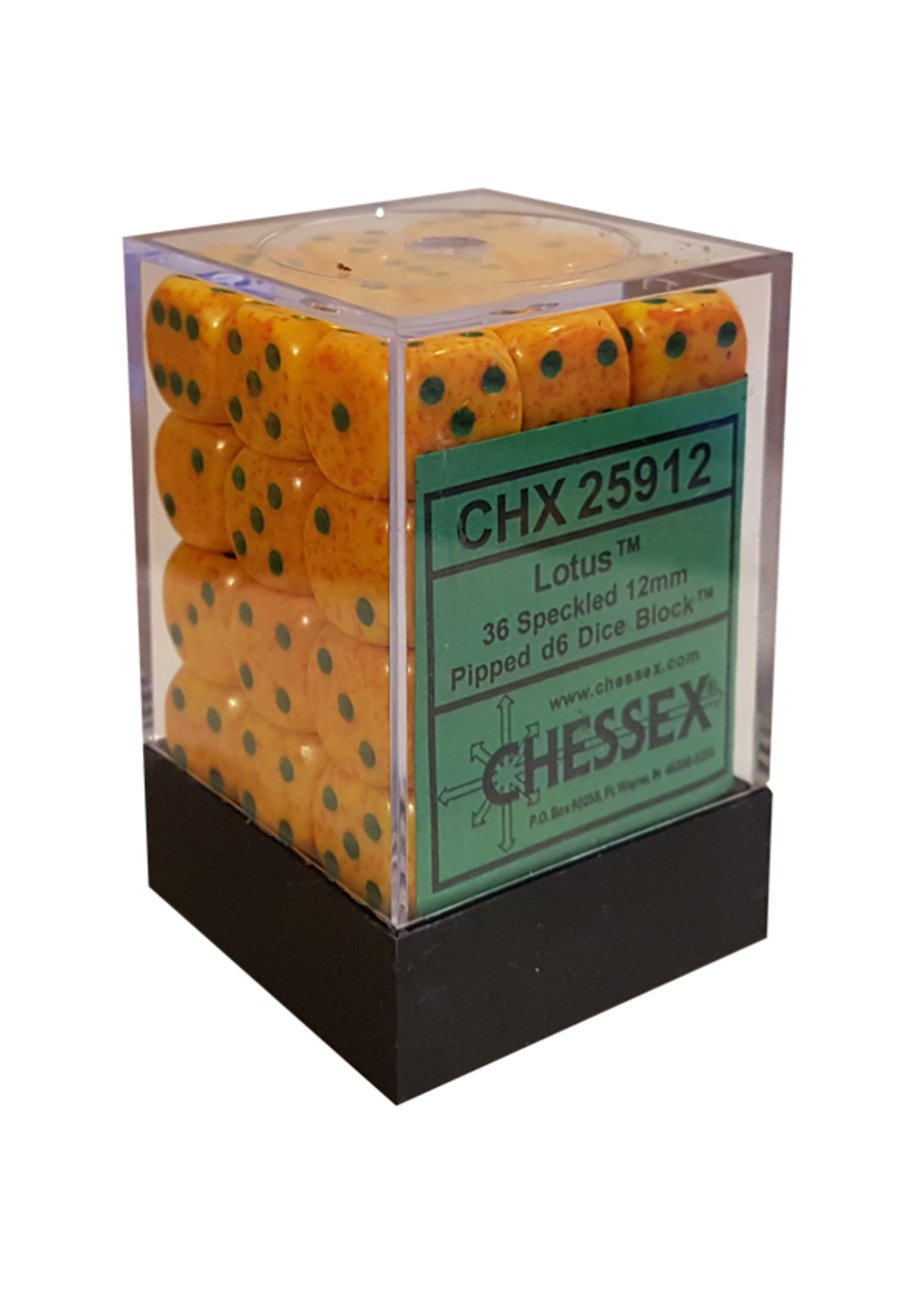 Chessex d6 Cube 12mm Speckled Lotus (36)