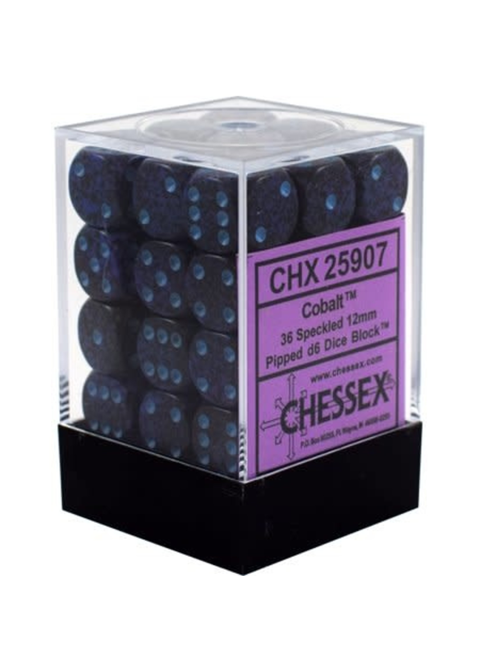 Chessex d6 Cube 12mm Speckled Cobalt (36)