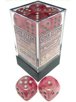 Chessex Ghostly Glow 16mm D6 (12): Pink w/ Silver