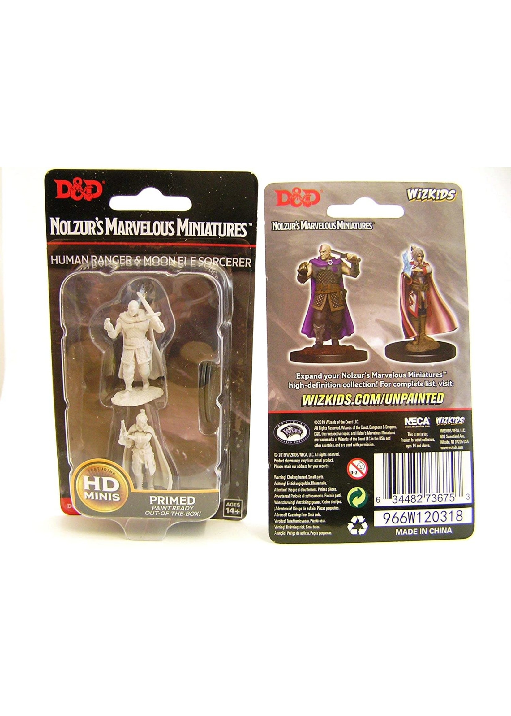 WizKids D&D Nolzur Human Ranger & Moon Elf Sorcerer