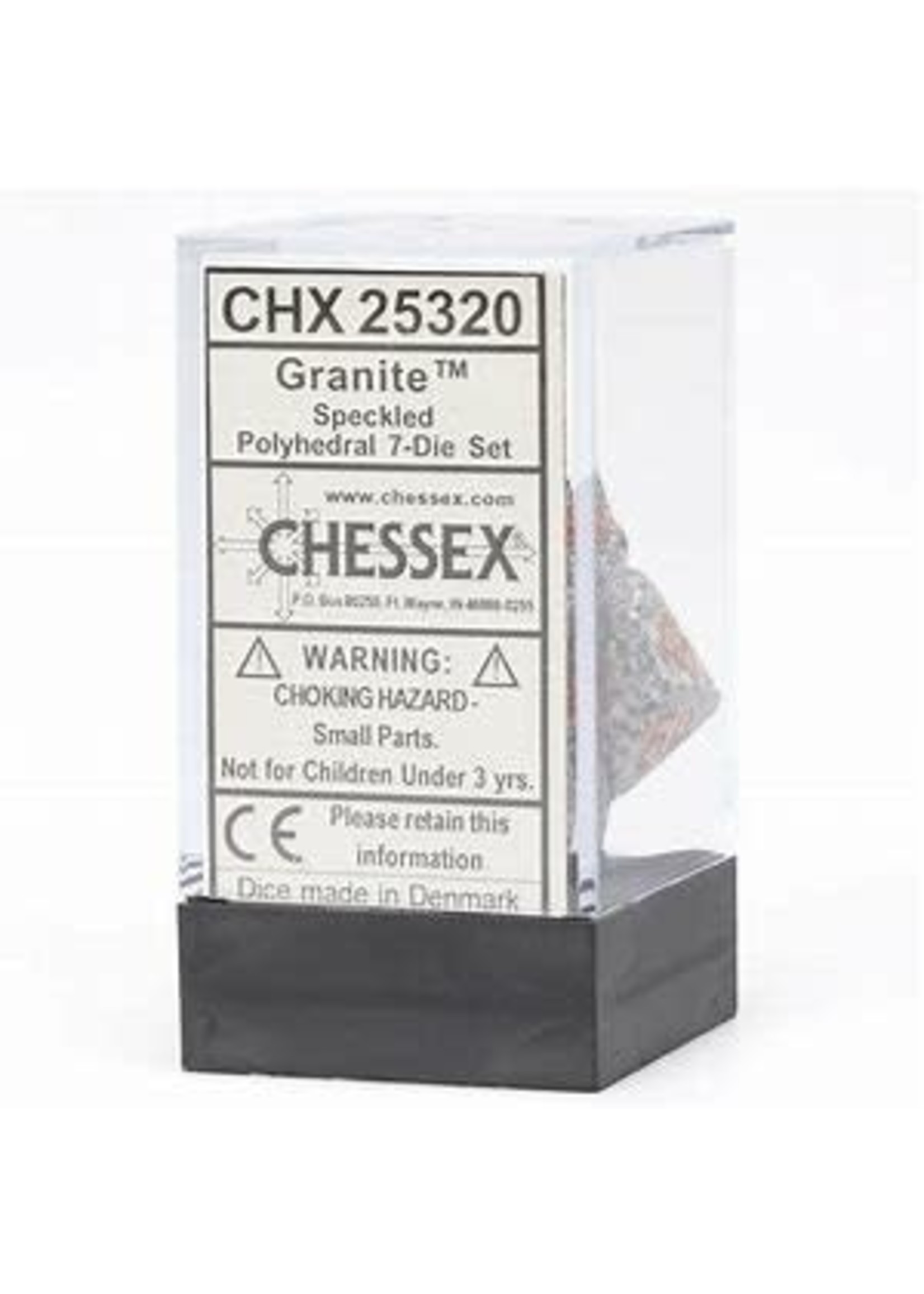 Chessex Speckled Poly 7 set: Granite