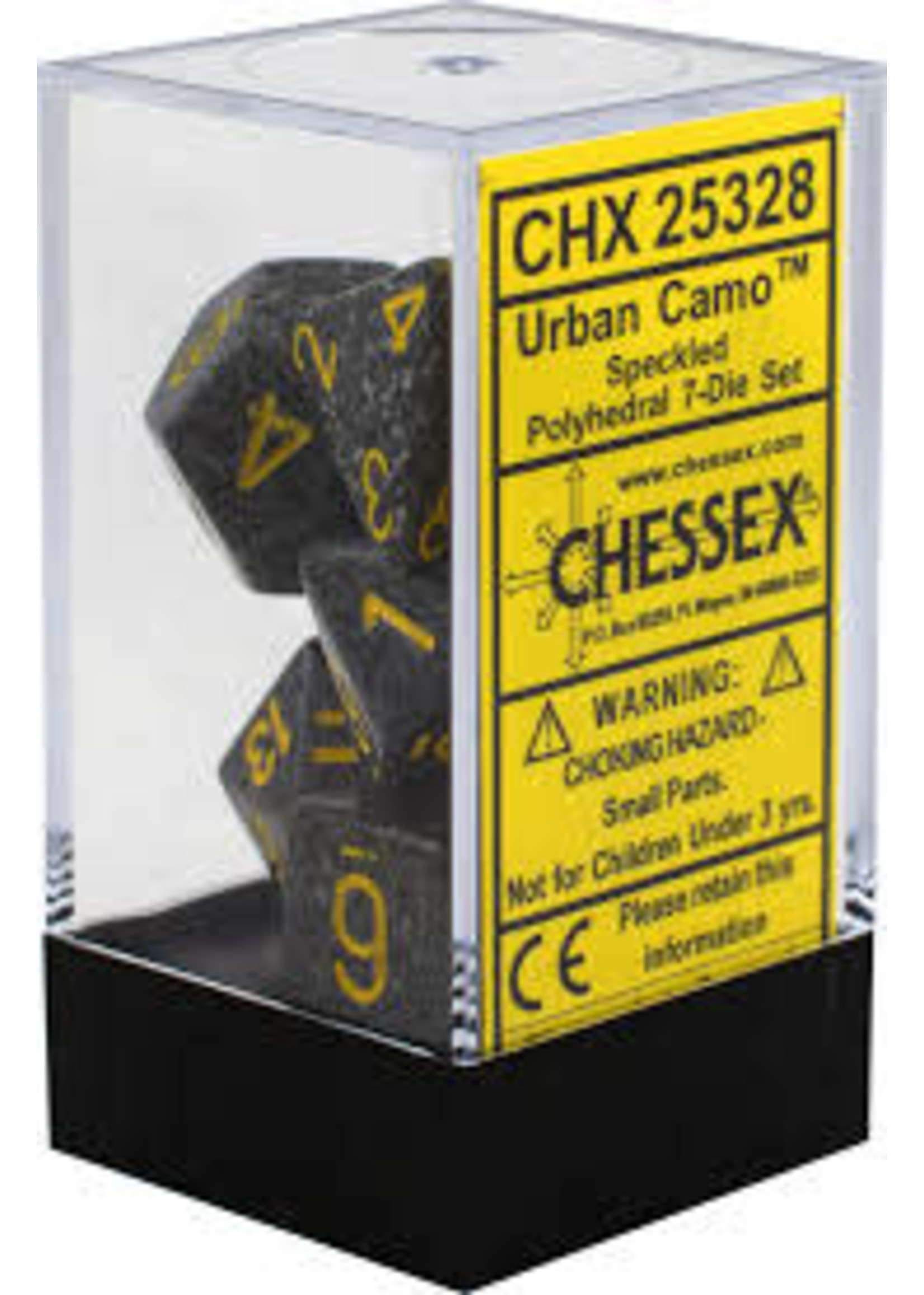 Chessex Speckled Poly 7 set: Urban Camo