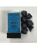 Chessex Opaque Poly 7 set: Dusty Blue w/ Copper