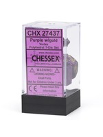 Chessex Vortex Poly 7 set: Purple w/ Gold