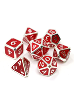 Die Hard Dice Metal Dice 7 set Mythica Platinum Ruby