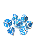 Die Hard Dice Metal Dice 7 set Mythica Platinum Aquamarine