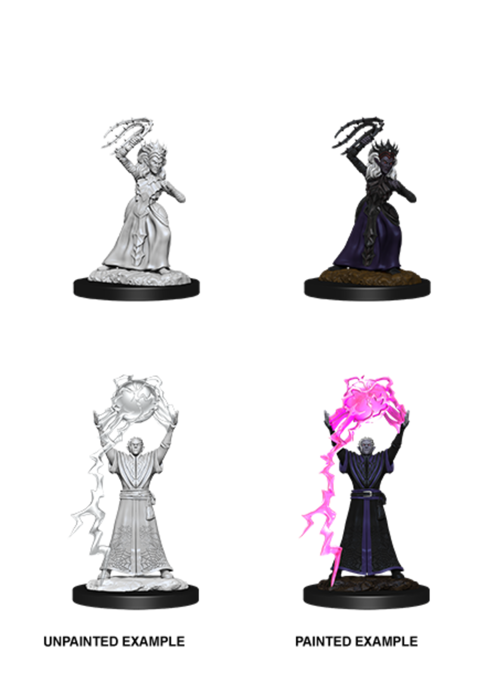 WizKids D&D Nolzur Drow Mage & Drow Priestess (W12)