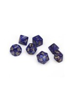 Chessex Scarab Poly 7 set: Royal Blue w/ Gold