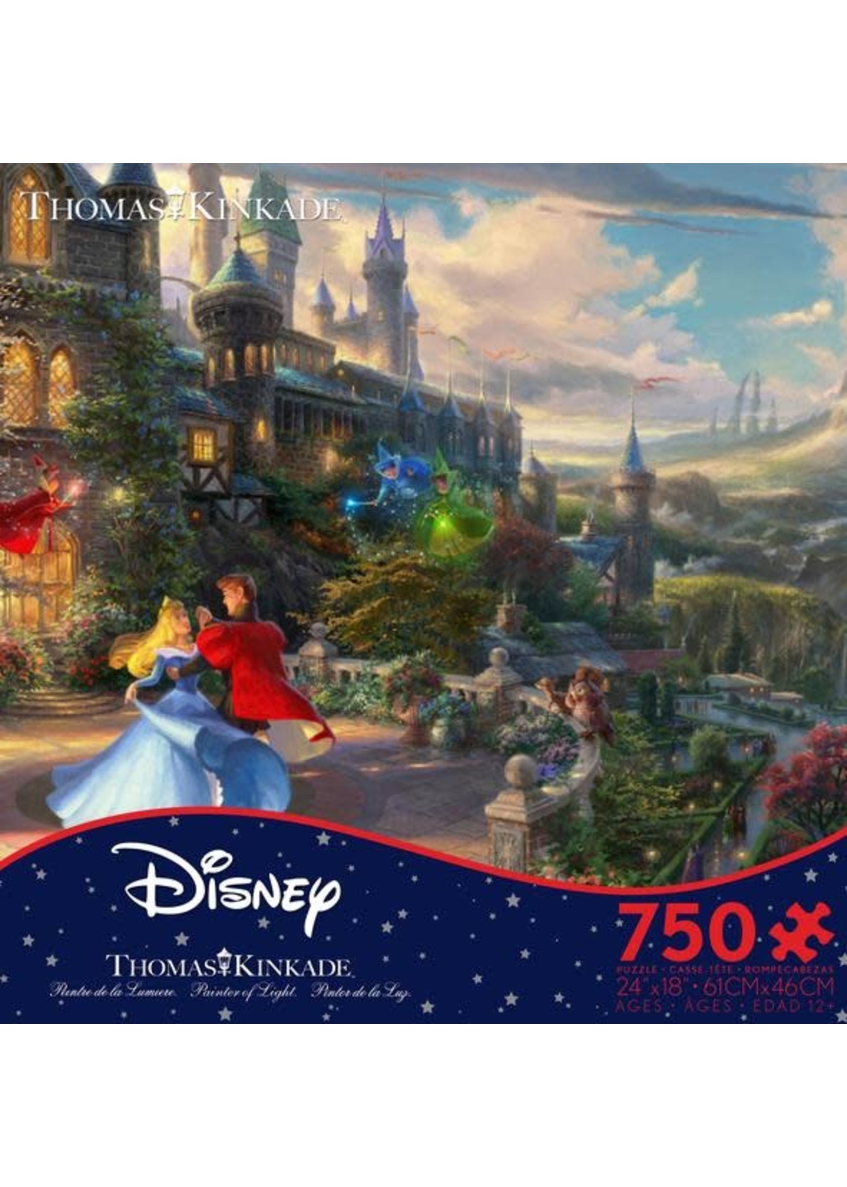 CEACO 750 pc puzzle - Thomas Kinkade Disney - Sleeping Beauty Enchanting