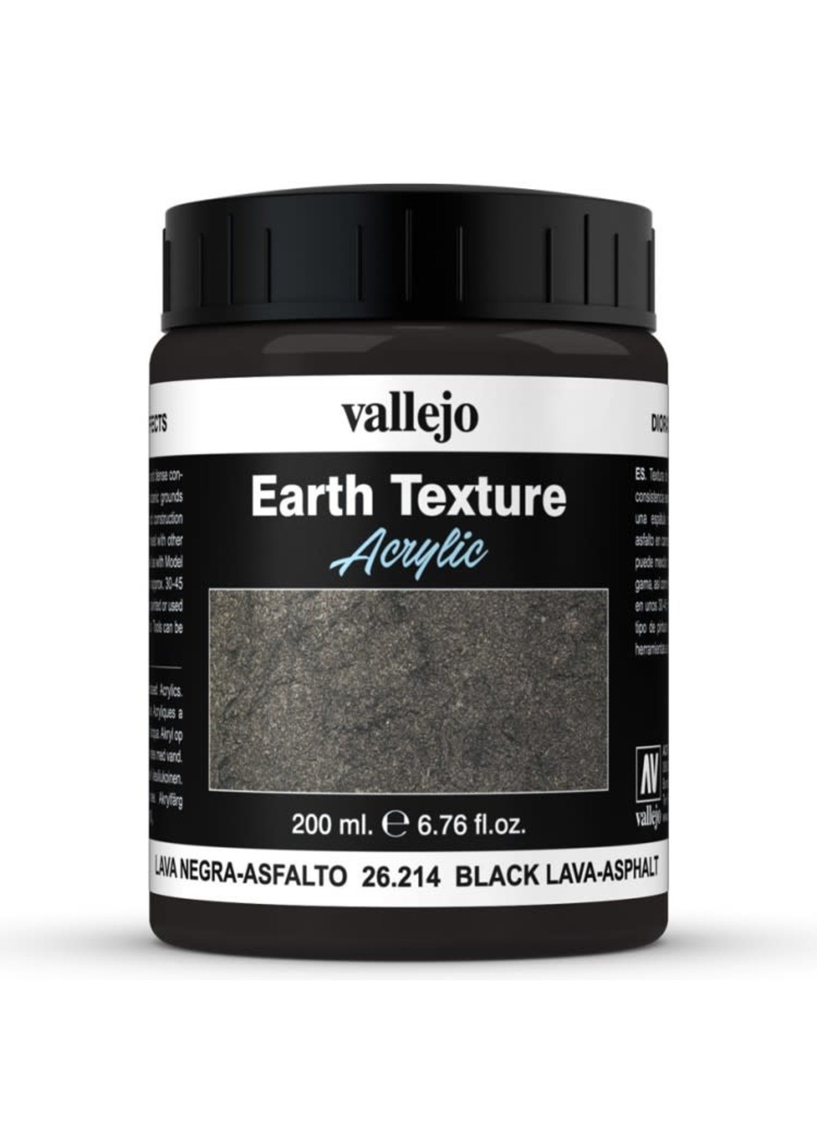 VALLEJO Diorama Effects: Earth Texture: Black Lava - Asphalt (200 ml)