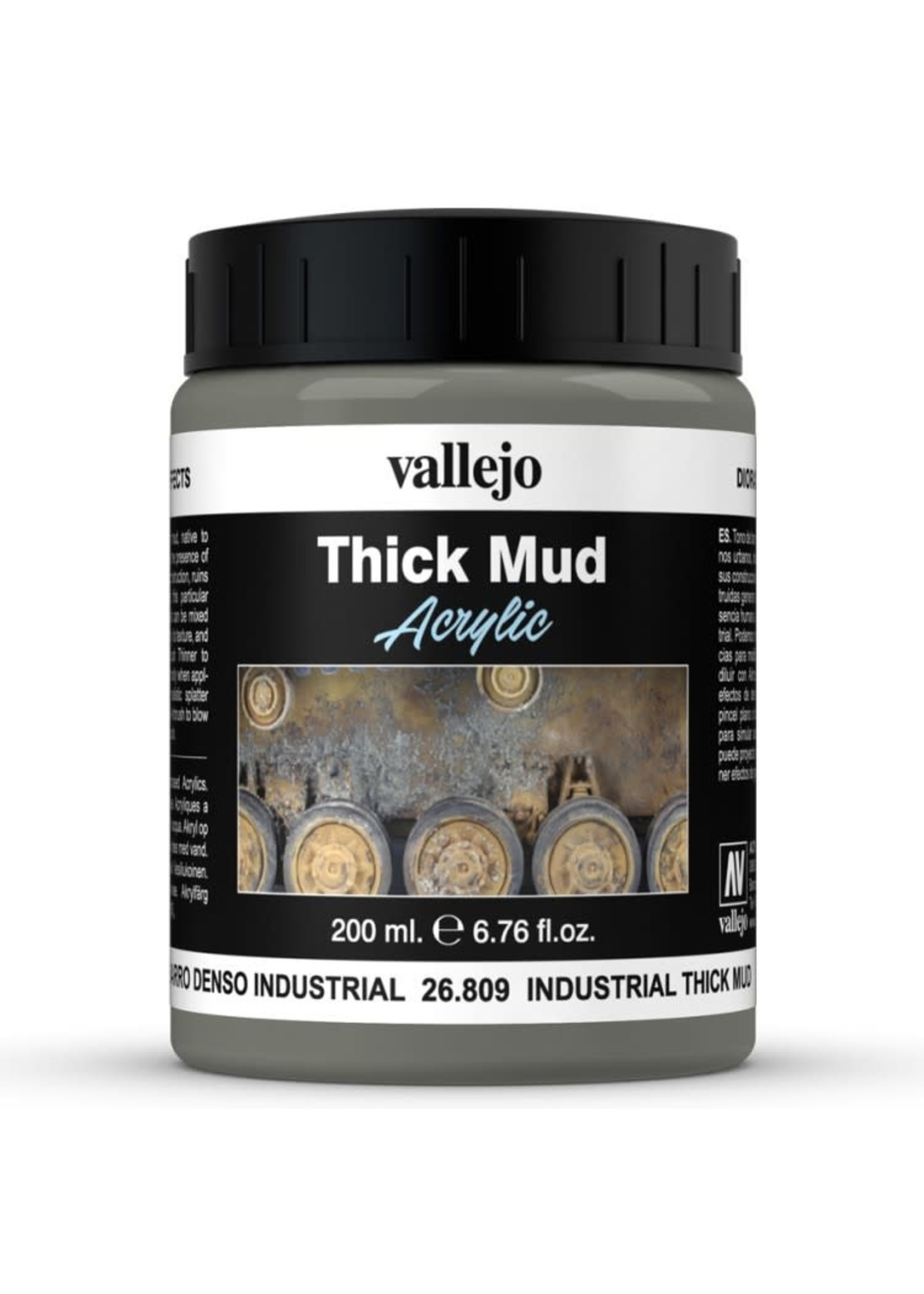 VALLEJO Diorama Effects: Thick Mud: Industrial Thick Mud (200 ml)