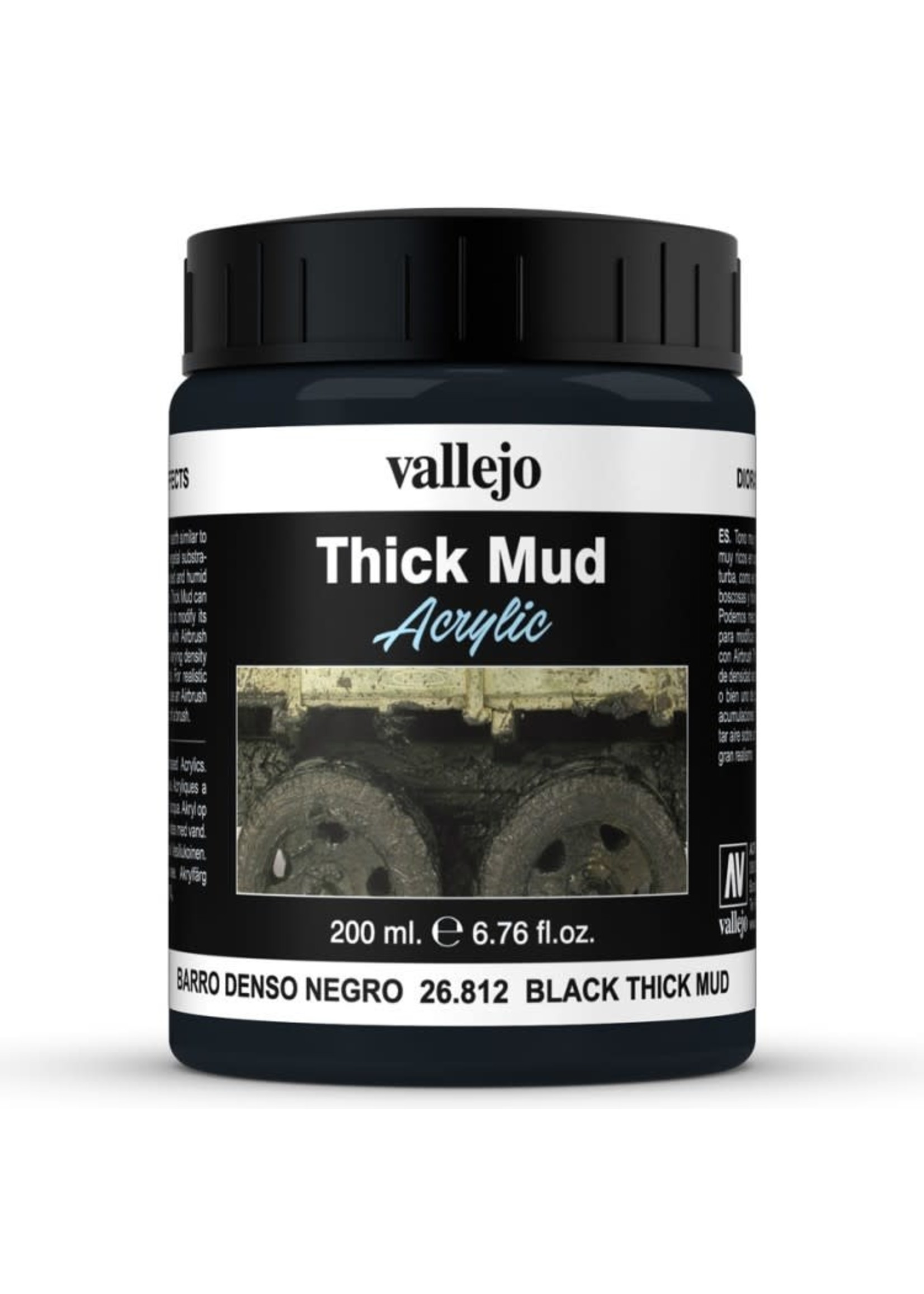 VALLEJO Diorama Effects: Thick Mud: Black Thick Mud (200 ml)