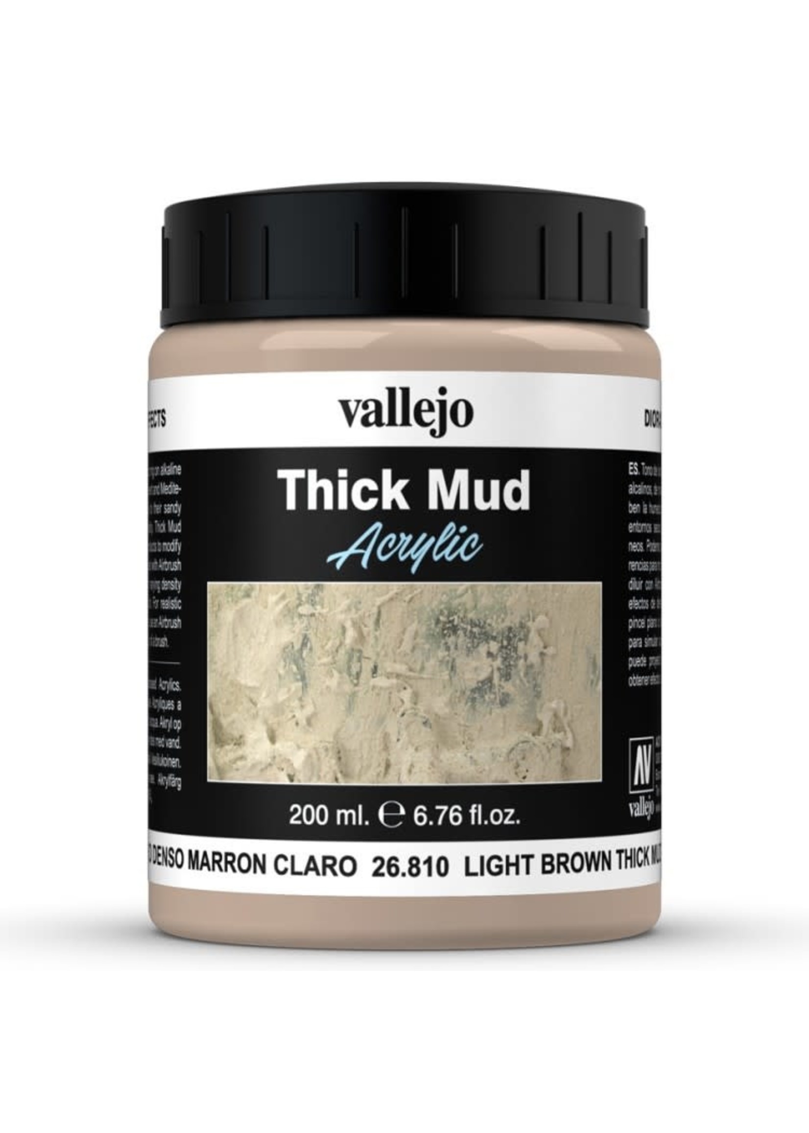 VALLEJO Diorama Effects: Thick Mud: Light Brown Mud (200 ml)