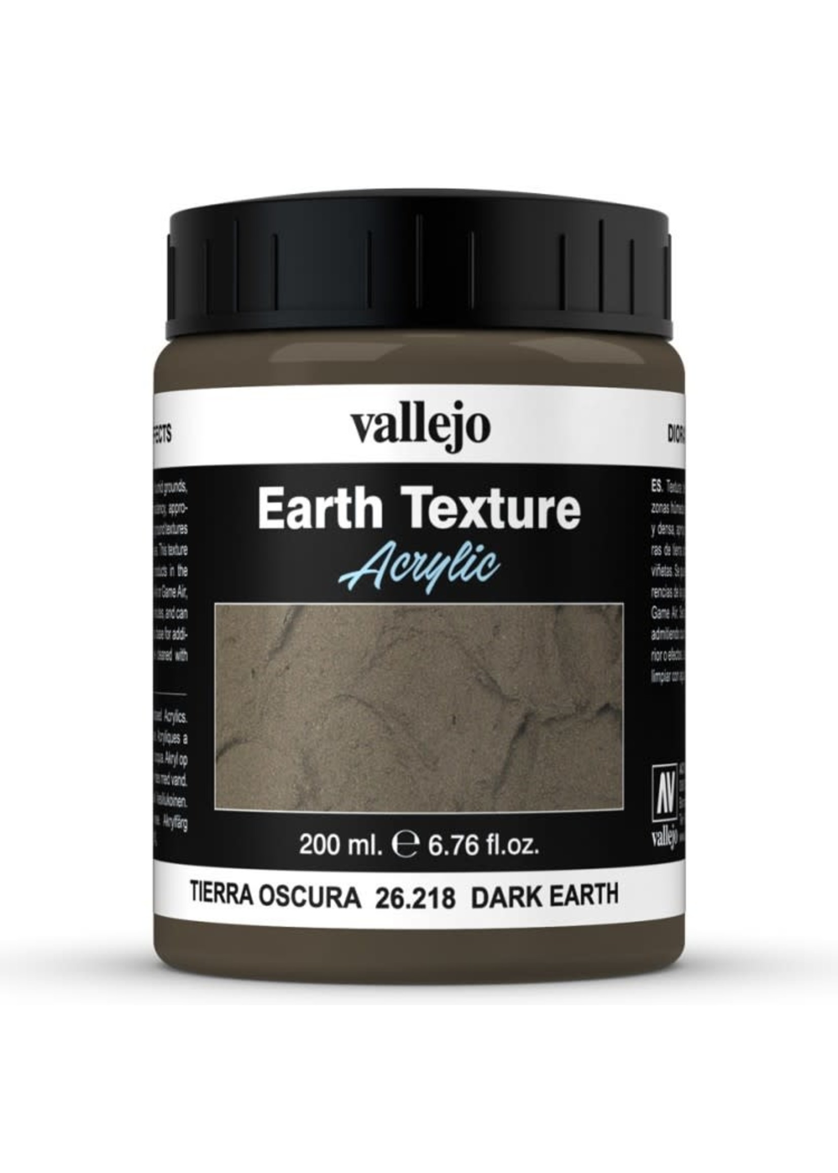 VALLEJO Diorama Effects: Earth Texture: Dark Earth (200 ml)
