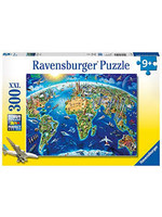 Ravensburger 300pc XXL puzzle World Landmarks Map