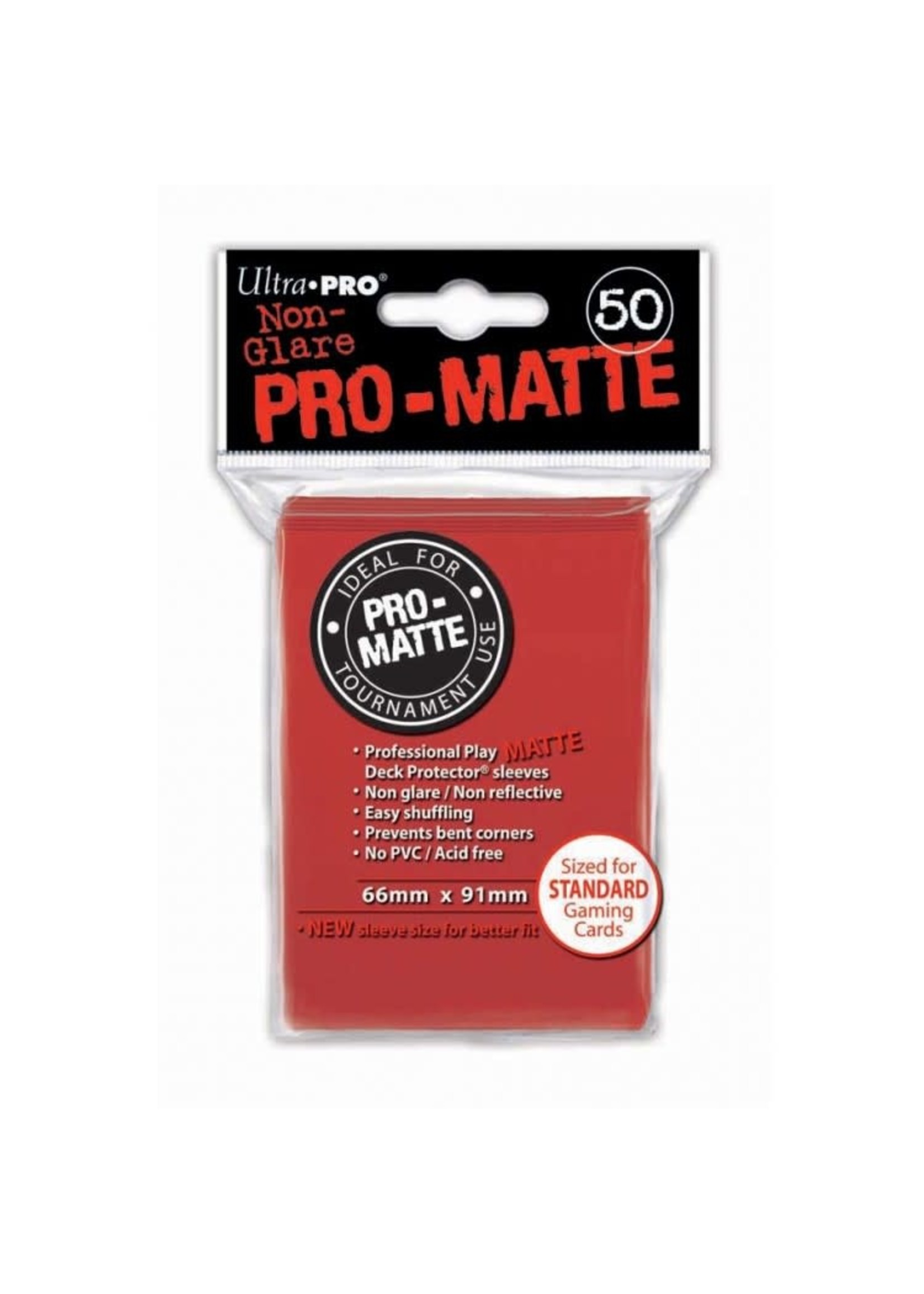 Ultra Pro Deck Protector Sleeves Pro-Matte Red (50)