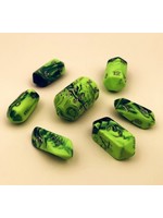 Crystal Caste Spindle Poly 7 set: Toxic Green & Blue