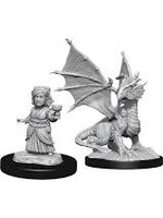 WizKids D&D Nolzur Silver Dragon Wyrmling & Halfling Dragonfriend