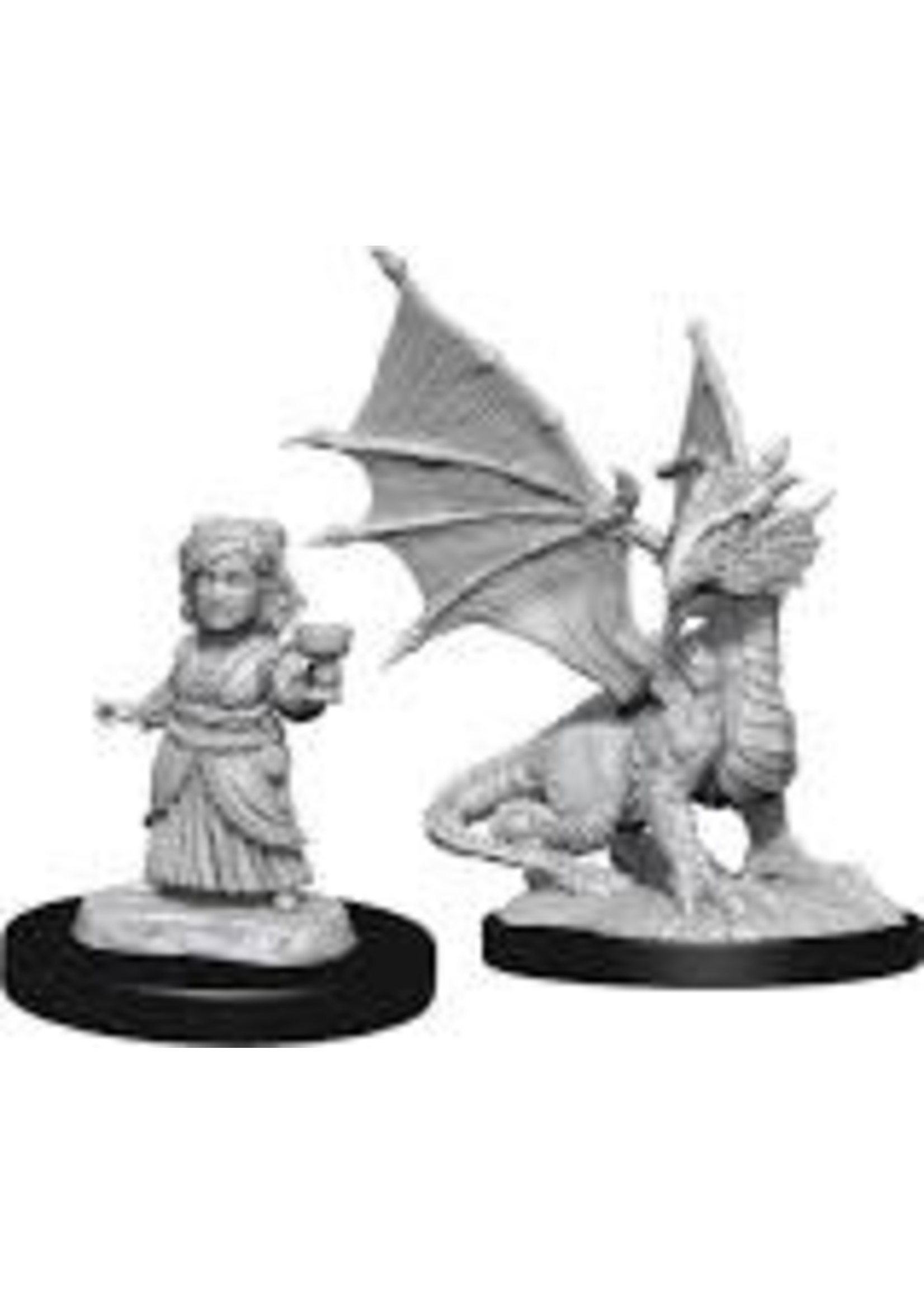 WizKids D&D Nolzur Silver Dragon Wyrmling & Halfling Dragonfriend