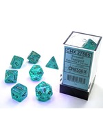 Chessex Borealis Luminary Poly 7 set: Teal w/ Gold