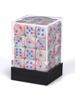 Chessex d6 Cube 12mm Festive Pop-Art w/ Blue (36)