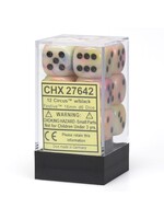 Chessex d6 Cube 16mm Festive Circus w/ Black (12)