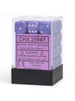 Chessex d6 Cube 12mm Speckled Silver Tetra (36)