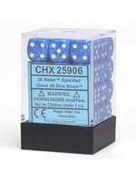 Chessex d6 Cube 12mm Speckled Water (36)