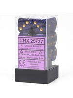 Chessex d6 Cube 16mm Speckled Golden Cobalt (12)