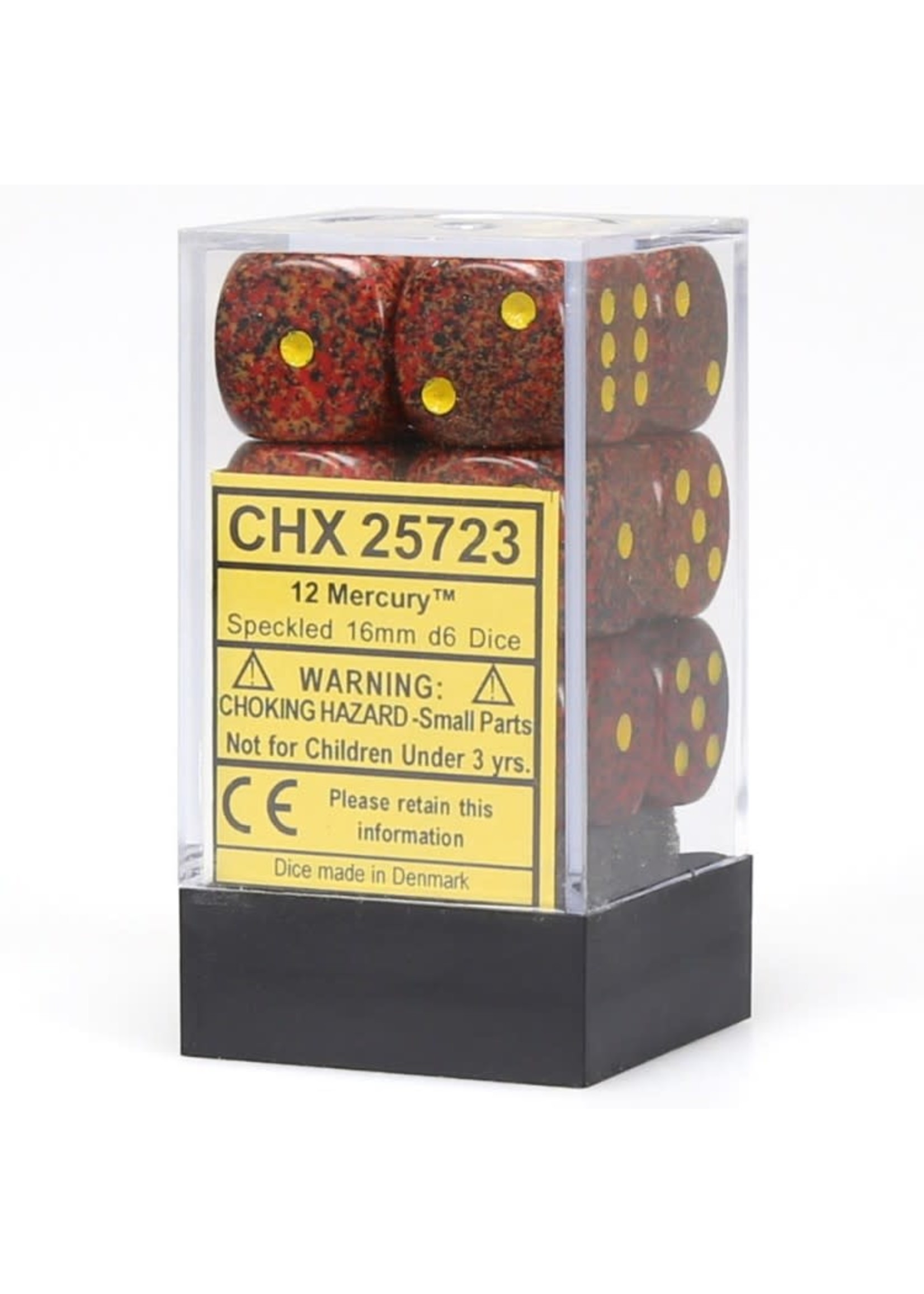 Chessex d6 Cube 16mm Speckled Mercury (12)