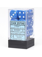 Chessex d6 Cube 16mm Speckled Water (12)