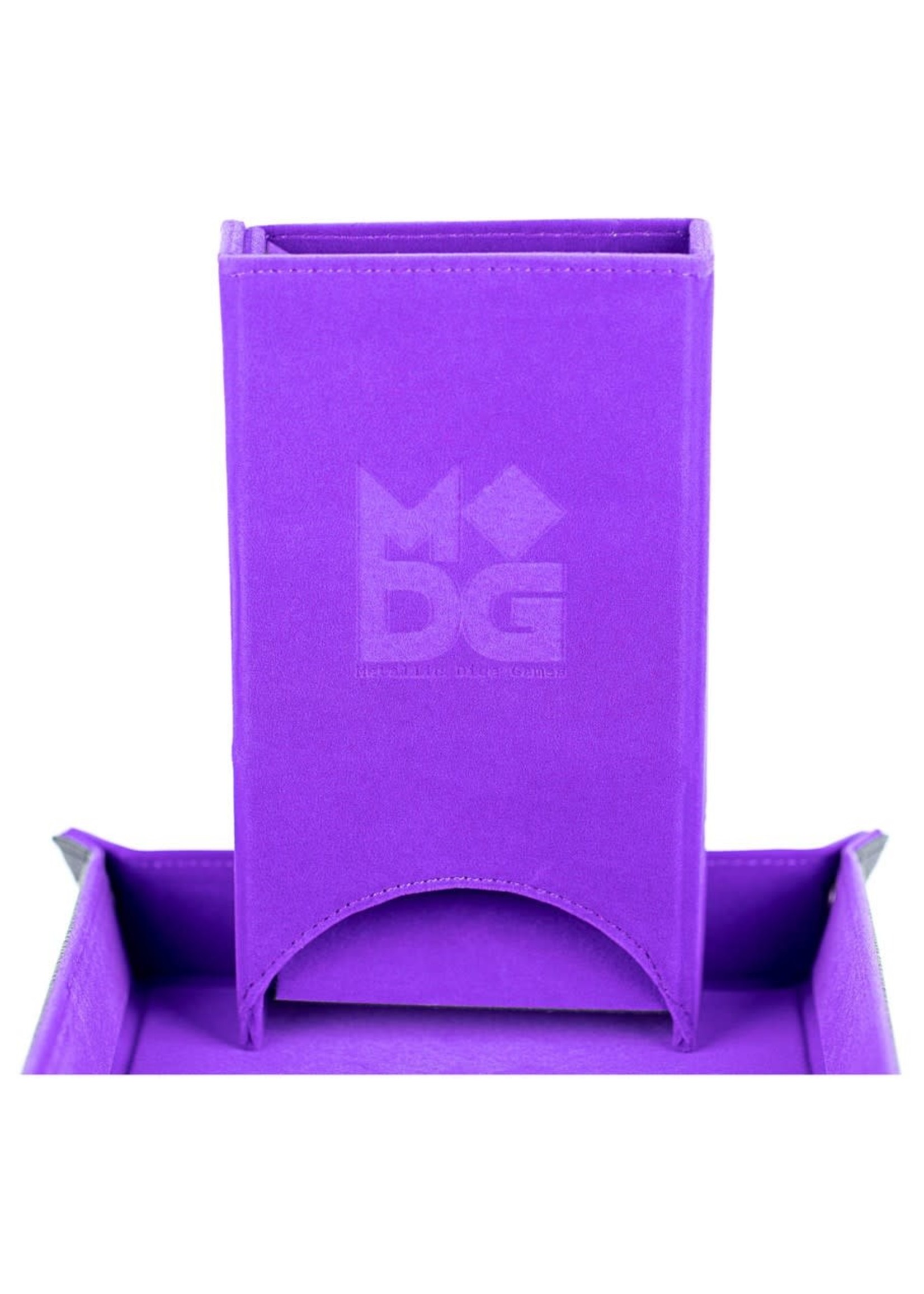 Metallic Dice Game Dice Tower: Velvet Fold Purple