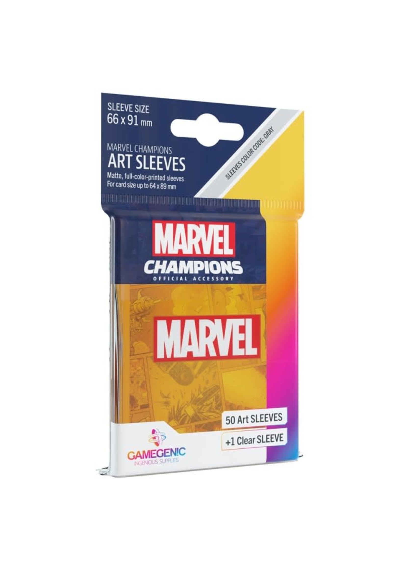 Gamegenic Marvel Champions Art Sleeves - Marvel Orange