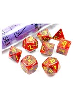 Chessex Lab Dice Vortex Poly 7 set: Underworld w/ Yellow