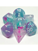 Chessex Nebula Luminary Poly 7 Set: Wisteria w/ White